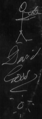 David Cross caricature of himself playing violin