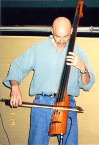 Tony Levin playing upright bowed bass