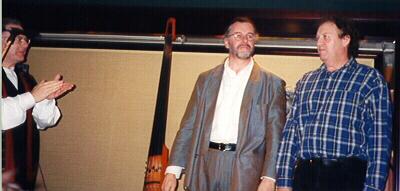 Fripp introducing Richard Palmer-James and David Cross